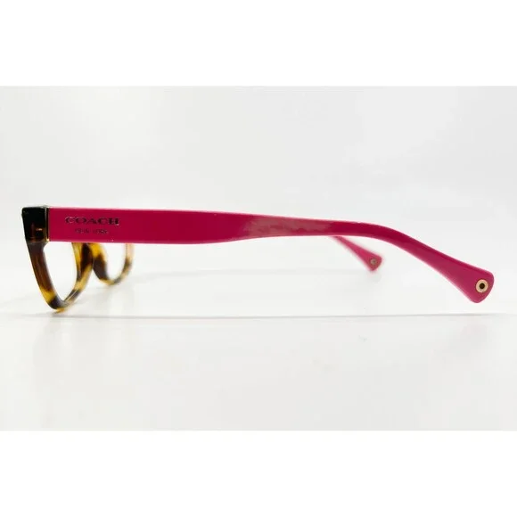 COACH HC 6034 Topaz Tortoise Fuchsia Eyeglasses Women's Glasses 50-17-135 - Picture 3 of 7